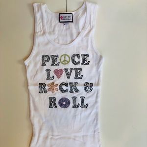 NWT KIDS PEACE LOVE R&R TANK TOP